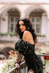 Black sequin wedding dress